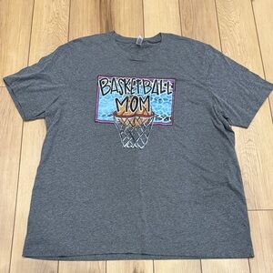 Bella Canvas Basketball Mom Tee - Gray